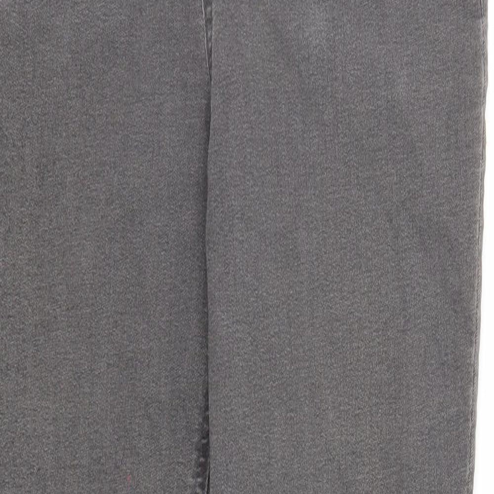 Marks and Spencer Womens Grey Cotton Jegging Jeans Size 10 Regular Zip