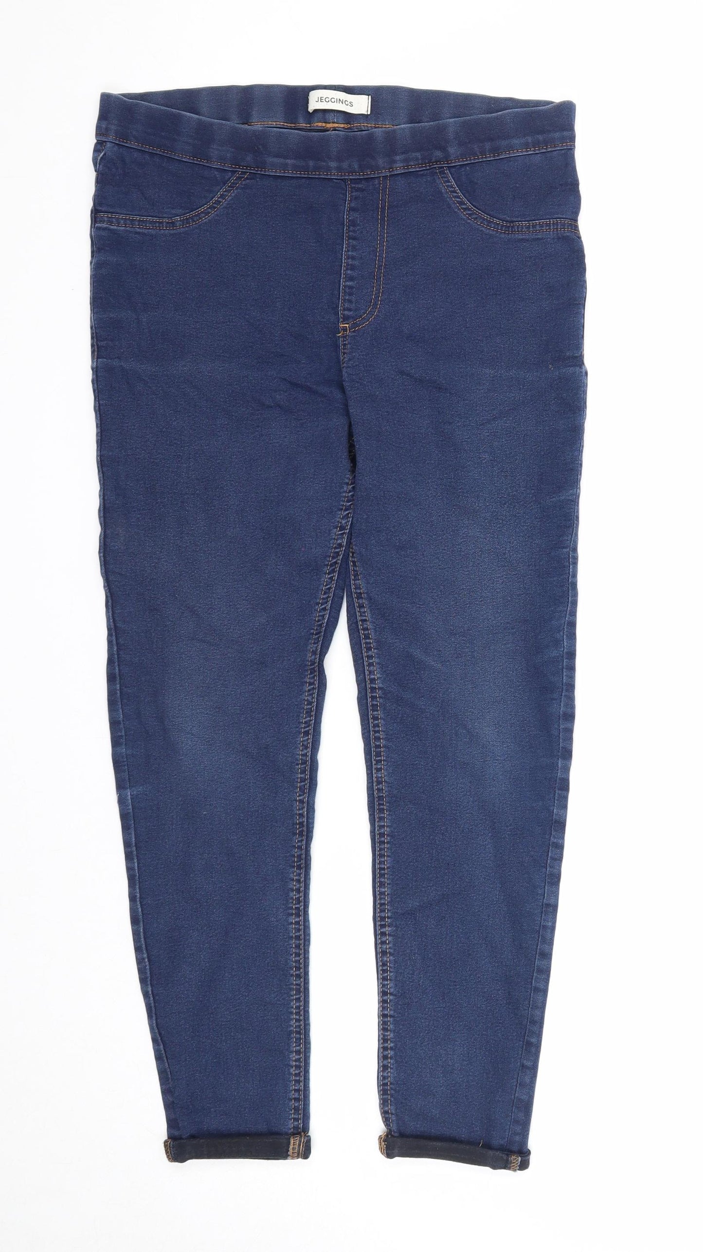 Marks and Spencer Womens Blue Cotton Jegging Jeans Size 12 Regular