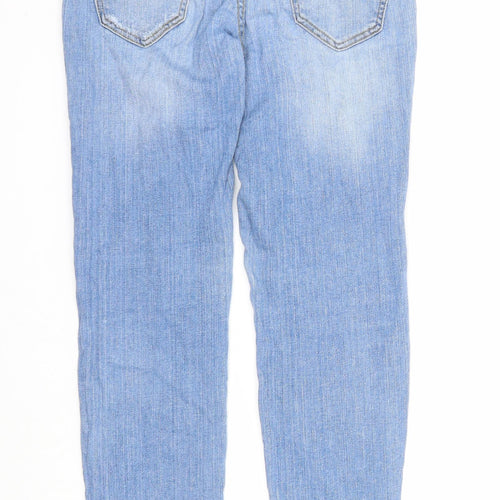 b.young Womens Blue Floral Cotton Skinny Jeans Size 27 in Regular Zip
