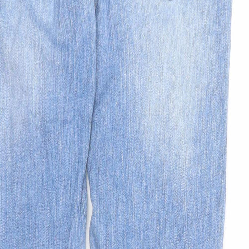 b.young Womens Blue Floral Cotton Skinny Jeans Size 27 in Regular Zip
