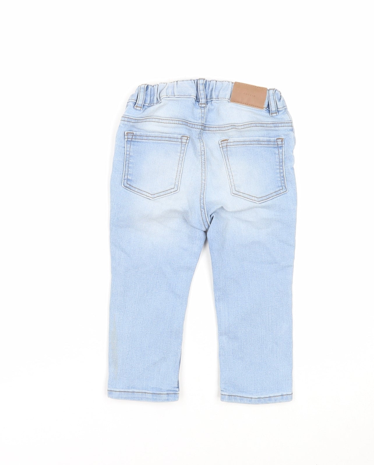 &denim Boys Blue Cotton Jogger Jeans Size 12-18 Months L50 cm Zip