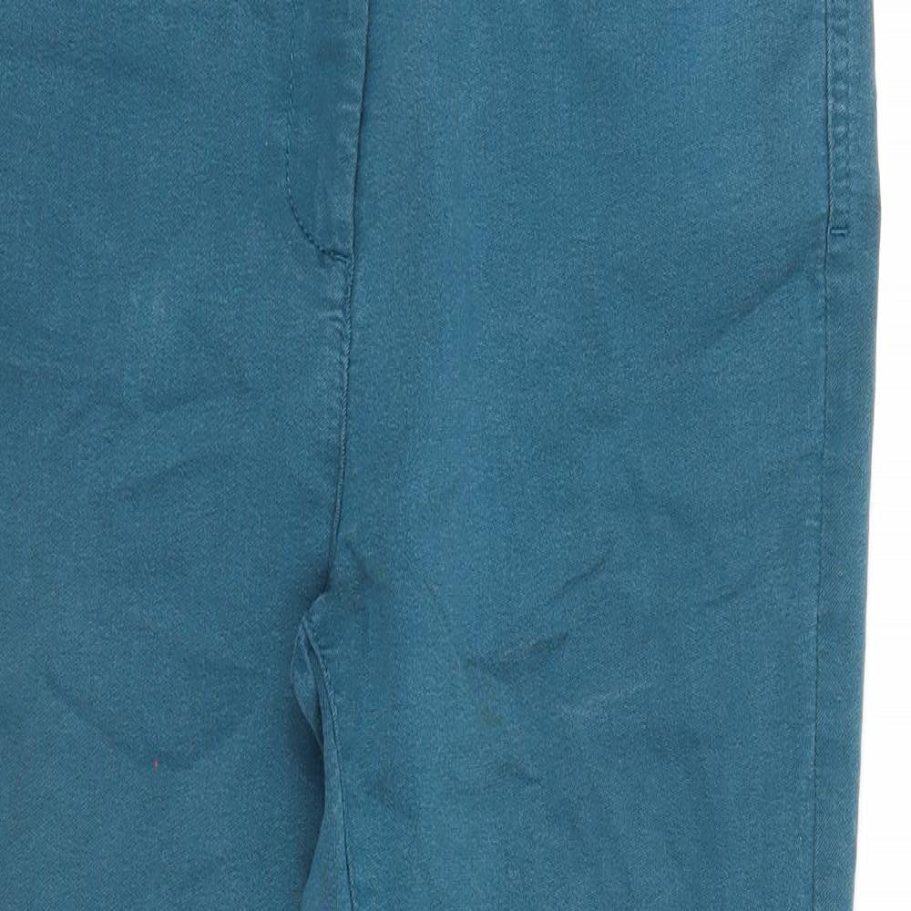 Marks and Spencer Womens Blue Cotton Jegging Jeans Size 12 Regular Zip