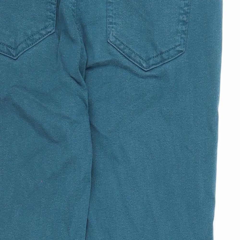 Marks and Spencer Womens Blue Cotton Jegging Jeans Size 12 Regular Zip