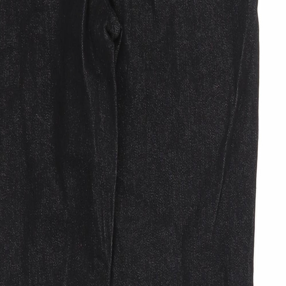 Marks and Spencer Womens Black Cotton Skinny Jeans Size 12 Regular Zip