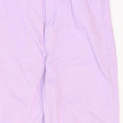 H&M Womens Purple Cotton Mom Jeans Size 10 Regular Zip