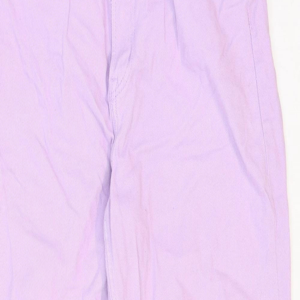 H&M Womens Purple Cotton Mom Jeans Size 10 Regular Zip