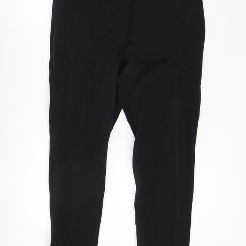 Preworn Womens Black Cotton Trousers Size 31 in Regular