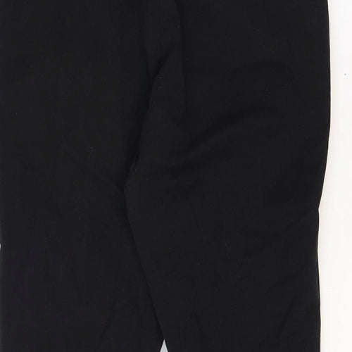 Preworn Womens Black Cotton Trousers Size 31 in Regular