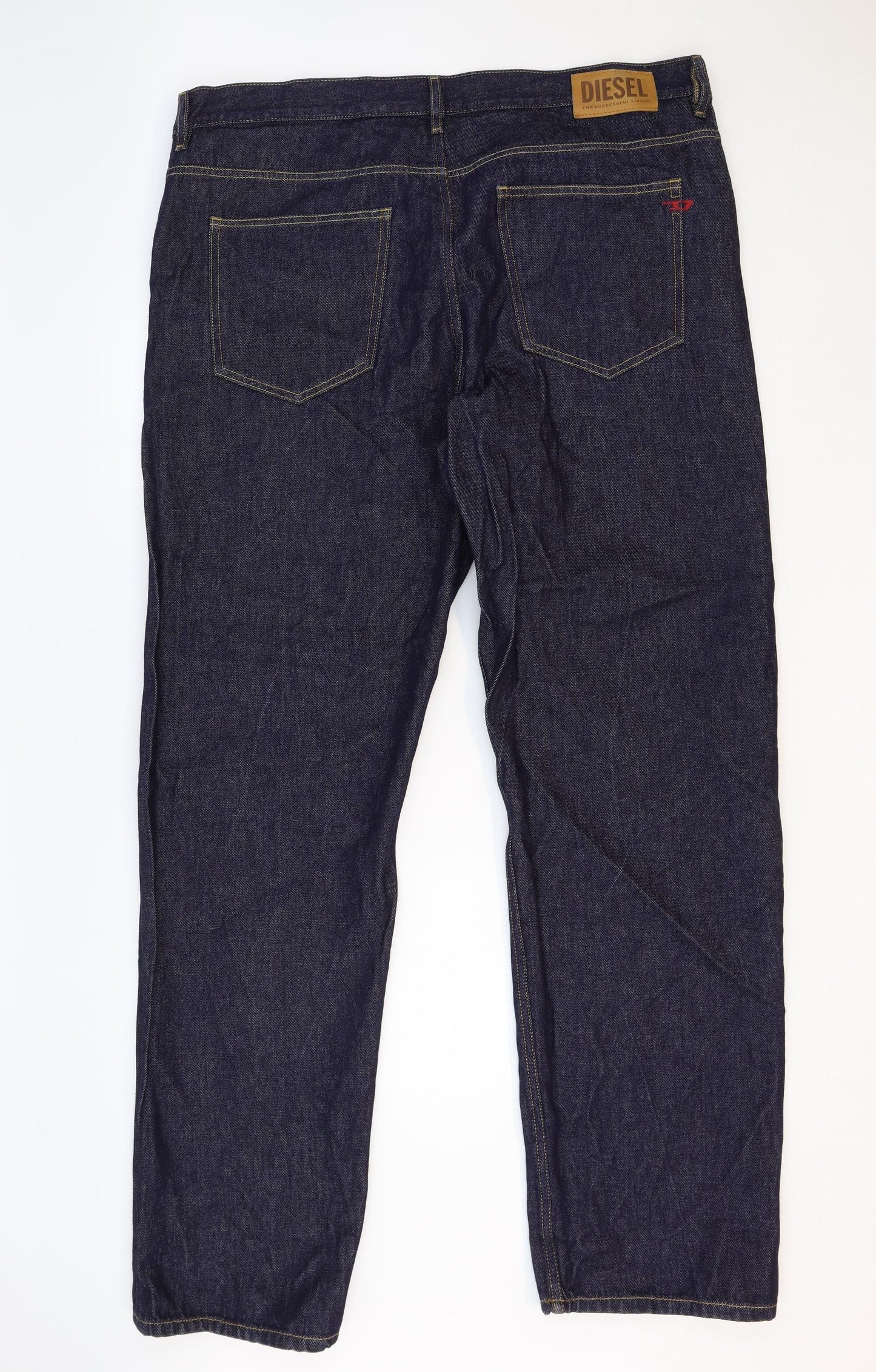 Diesel Womens Blue Cotton Straight Jeans Size 20 Regular Button