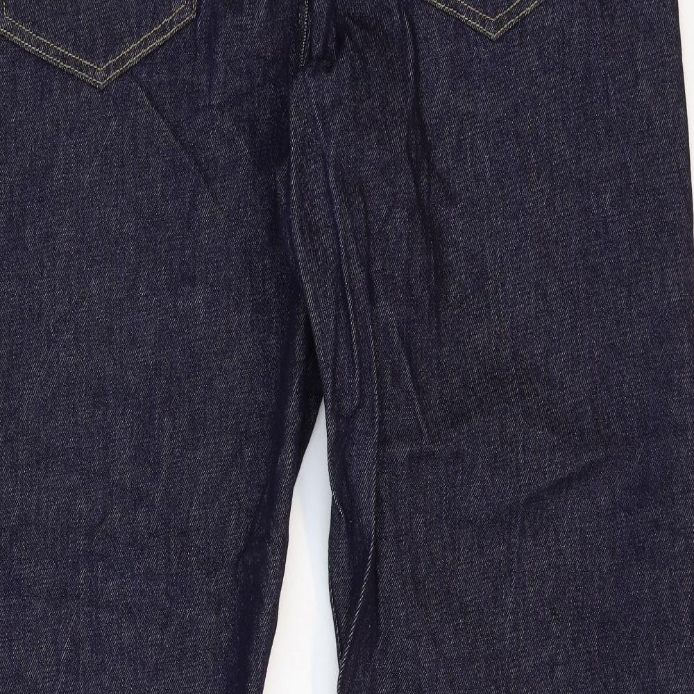Diesel Womens Blue Cotton Straight Jeans Size 20 Regular Button