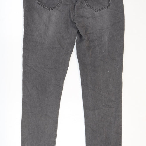 VERO MODA Womens Grey Polyester Jegging Trousers Size L Regular Zip - Size L-XL