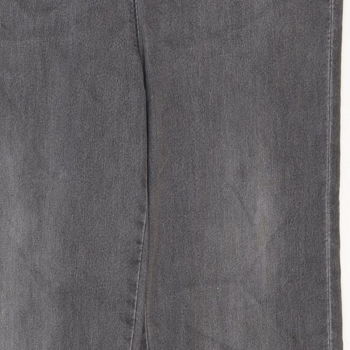VERO MODA Womens Grey Polyester Jegging Trousers Size L Regular Zip - Size L-XL