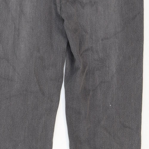 VERO MODA Womens Grey Polyester Jegging Trousers Size L Regular Zip - Size L-XL