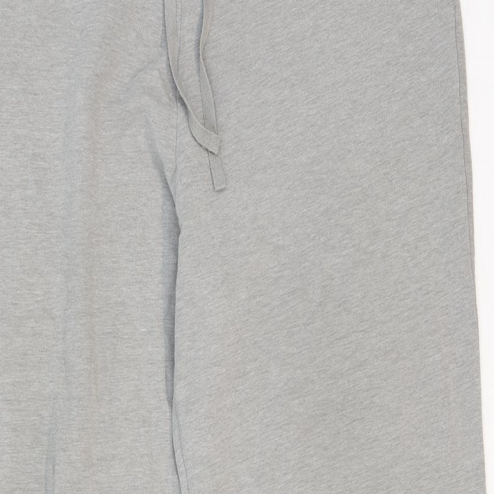 Marks and Spencer Womens Grey Cotton Sweatpants Trousers Size 18 Regular