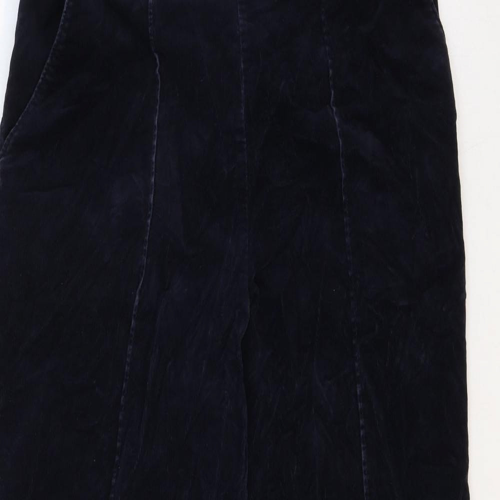 Marks and Spencer Womens Blue Cotton Trousers Size 12 Regular
