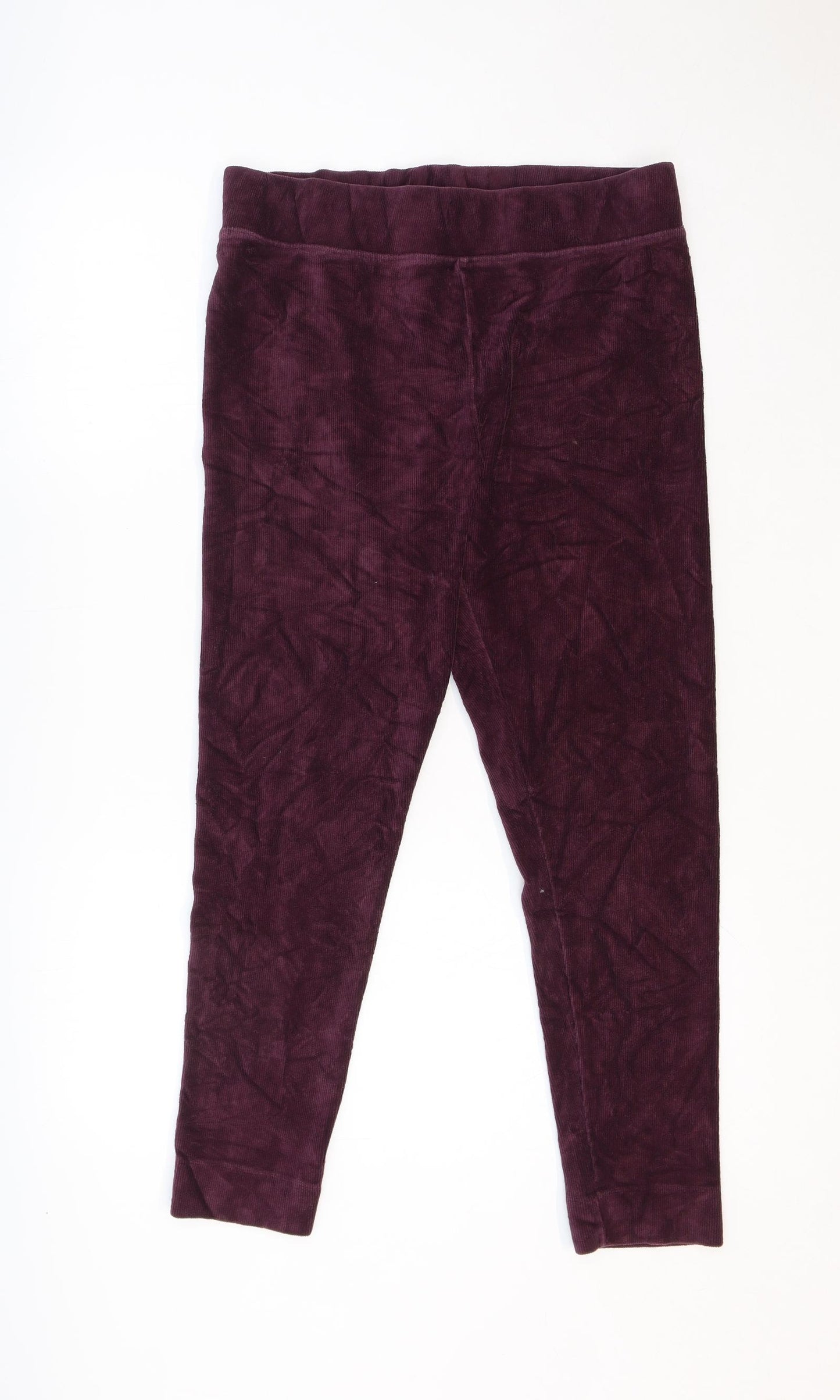 Marks and Spencer Womens Purple Cotton Jogger Leggings Size 14