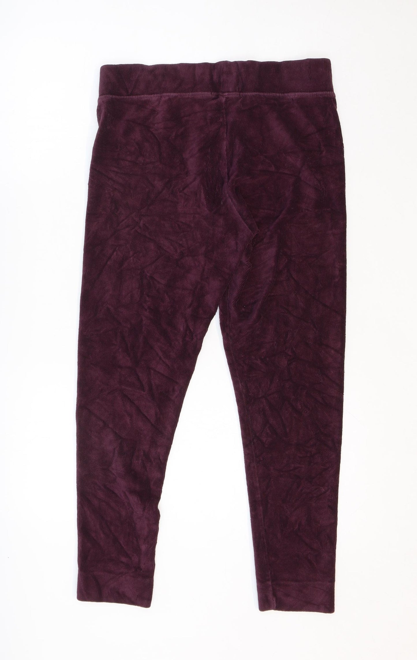 Marks and Spencer Womens Purple Cotton Jogger Leggings Size 14