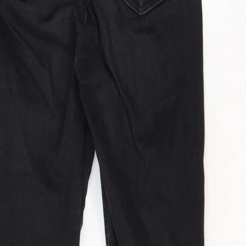 Topshop Womens Black Cotton Skinny Jeans Size 28 in Regular Zip