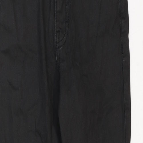 Topshop Womens Black Cotton Skinny Jeans Size 28 in Regular Zip