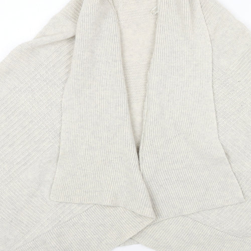 Monsoon Womens Beige V-Neck Acrylic Cape Jumper Size S