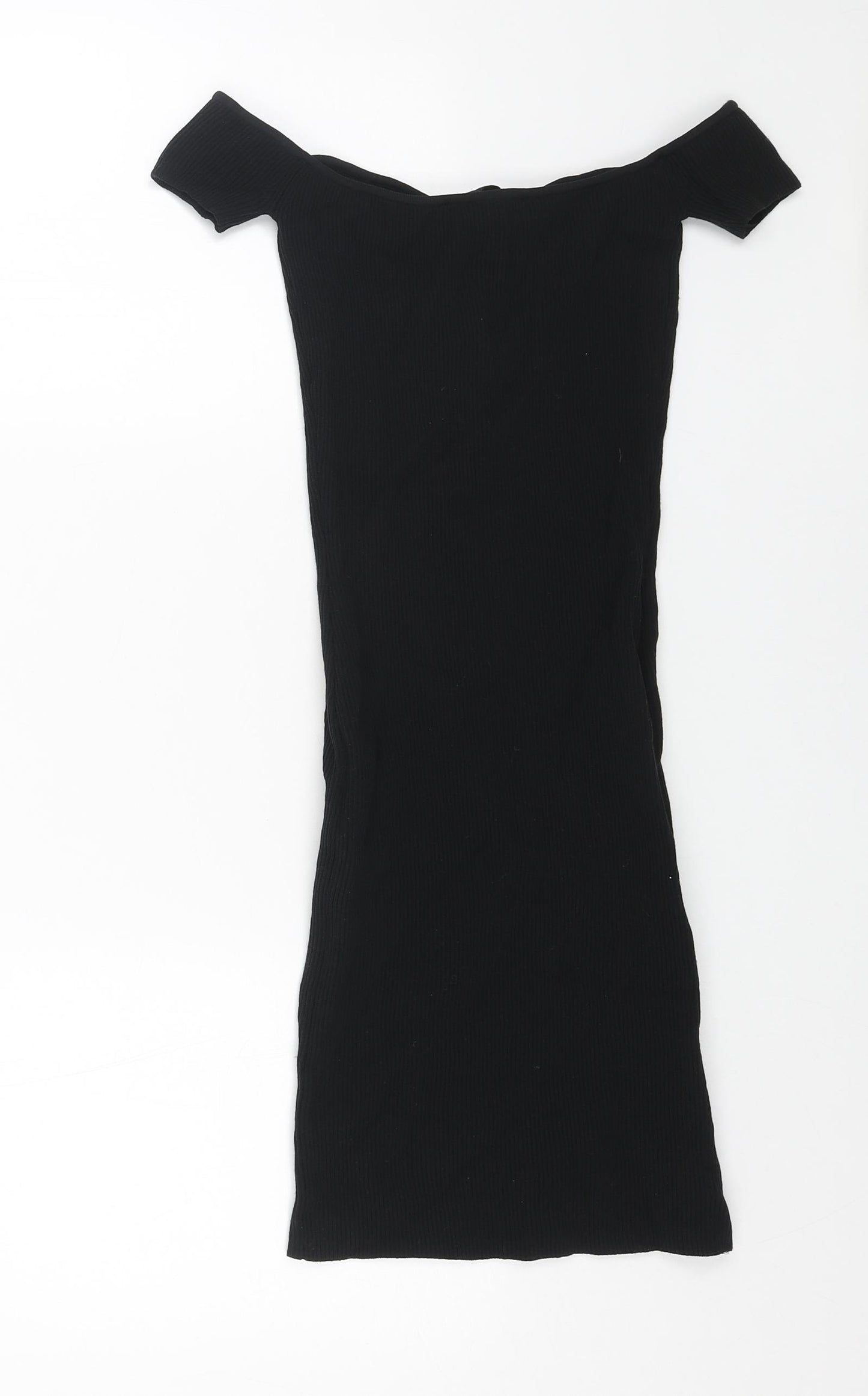 Bershka Womens Black Polyester Shift Size XS Sweetheart Pullover
