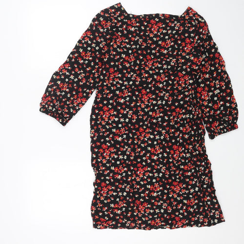 Gap Womens Black Geometric Viscose A-Line Size M Round Neck Pullover