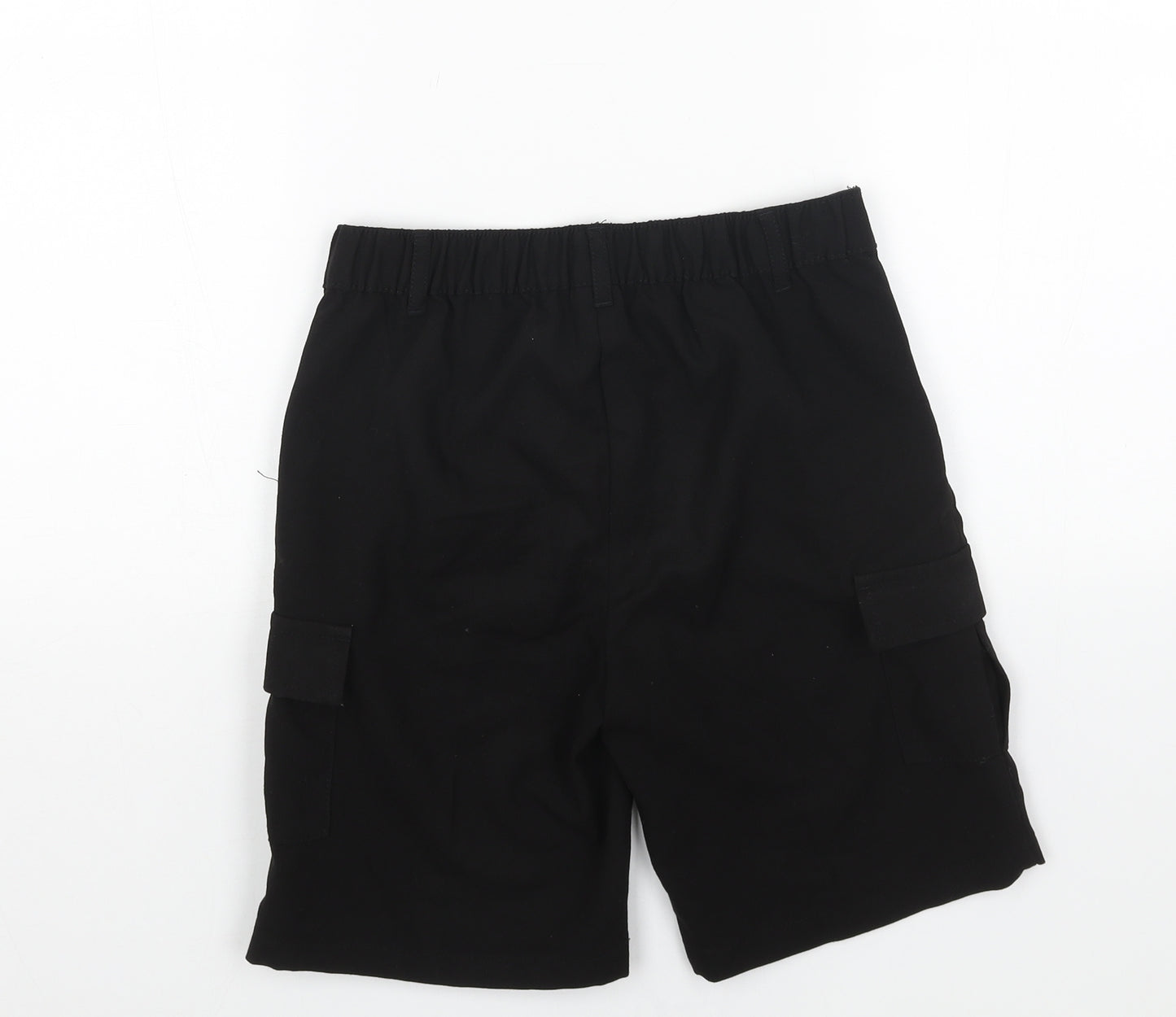 smart start Boys Black Polyester Cargo Shorts Size 10-11 Years Regular Hook & Loop