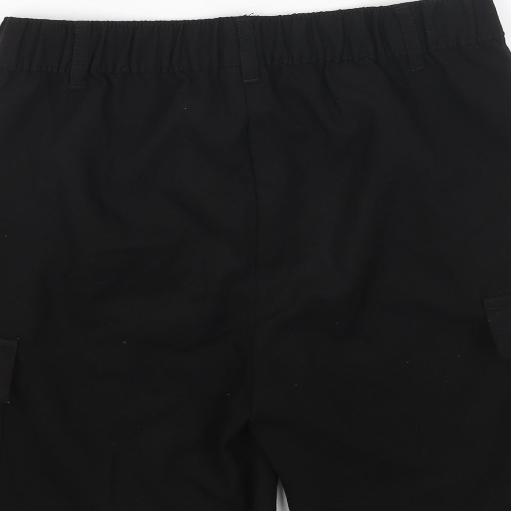 smart start Boys Black Polyester Cargo Shorts Size 10-11 Years Regular Hook & Loop