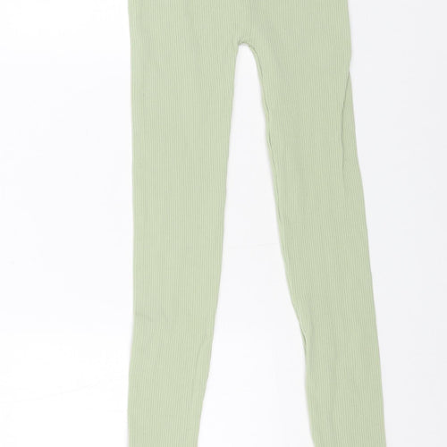 Zara Womens Green Polyamide Jogger Leggings Size XS L24 in