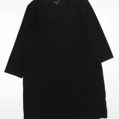 Monki Womens Black Polyester Shift Size S Round Neck Pullover