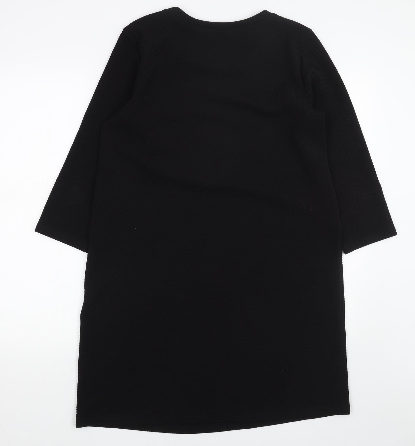 Monki Womens Black Polyester Shift Size S Round Neck Pullover