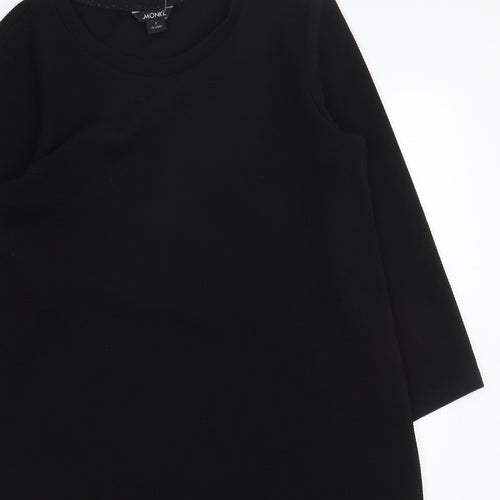 Monki Womens Black Polyester Shift Size S Round Neck Pullover
