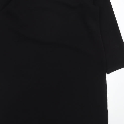 Monki Womens Black Polyester Shift Size S Round Neck Pullover