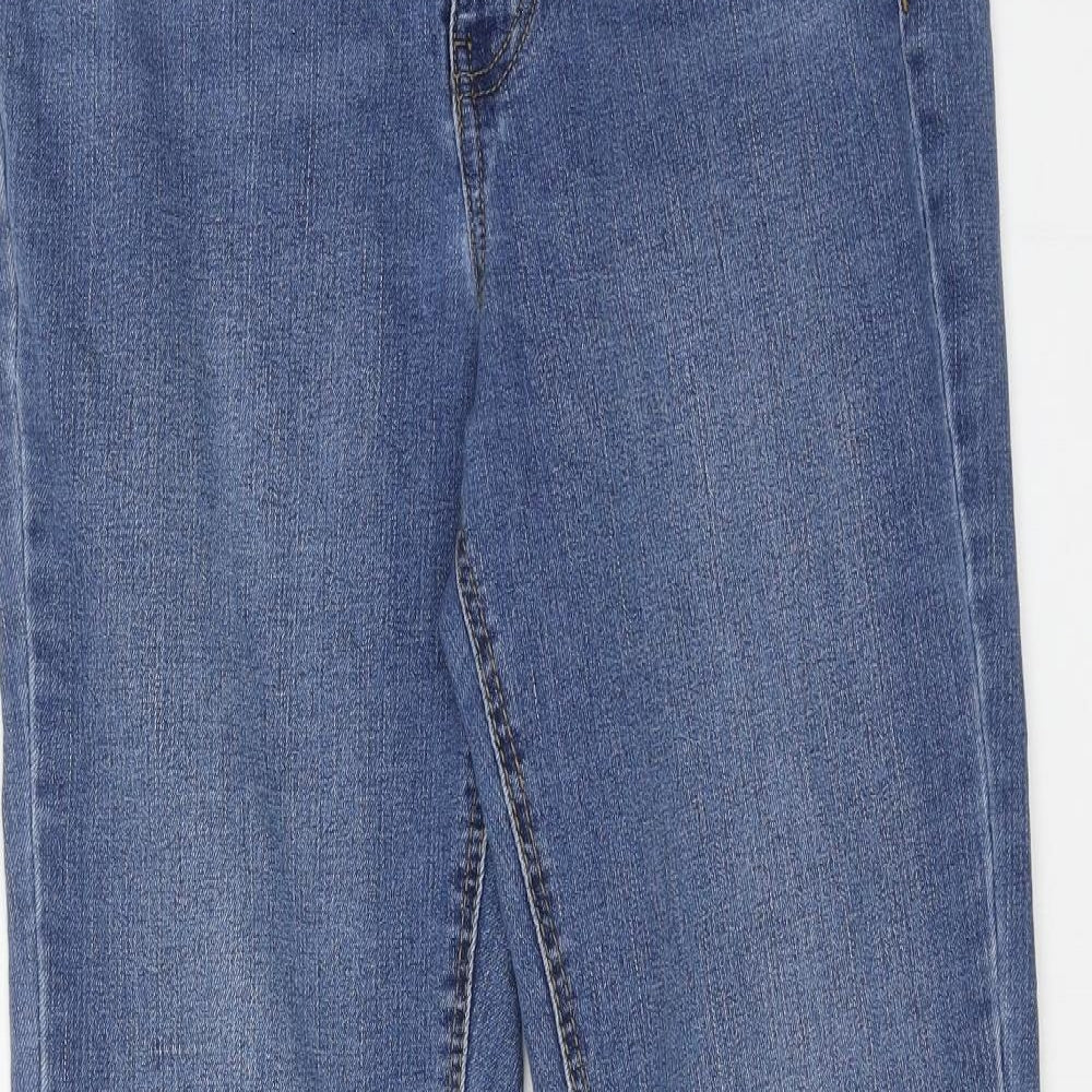 New Look Womens Blue Cotton Bootcut Jeans Size 12 L30 in Regular Button