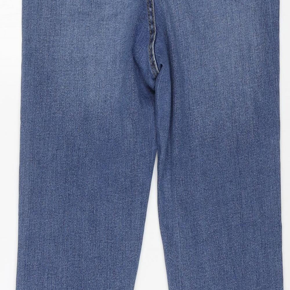 New Look Womens Blue Cotton Bootcut Jeans Size 12 L30 in Regular Button