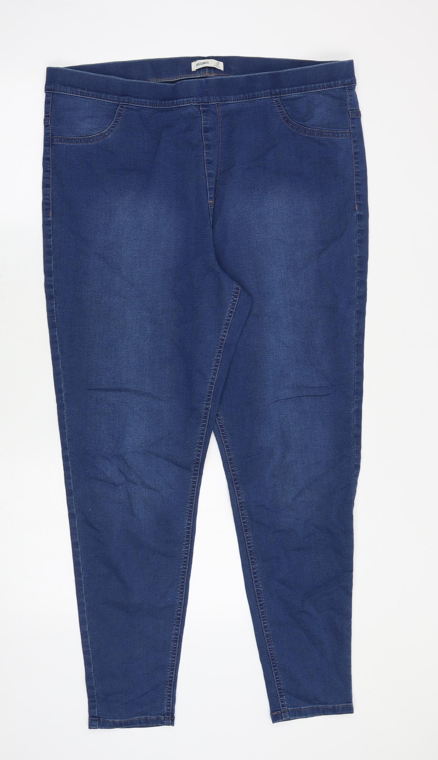 Marks and Spencer Womens Blue Cotton Jegging Jeans Size 20 Slim