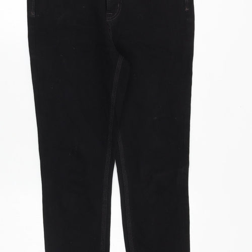 Marks and Spencer Womens Black Cotton Skinny Jeans Size 28 in Regular Zip