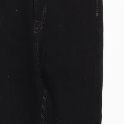 Marks and Spencer Womens Black Cotton Skinny Jeans Size 28 in Regular Zip