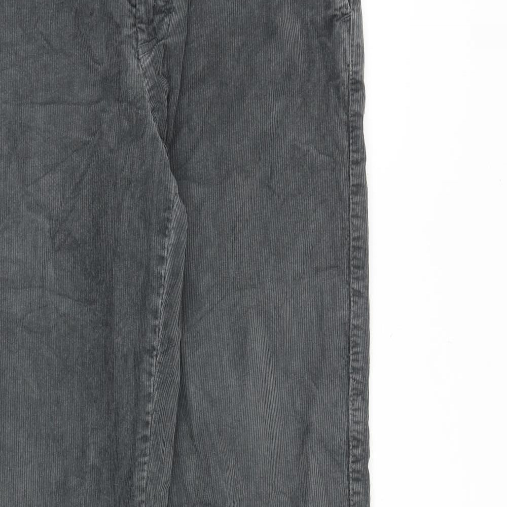 Preworn Mens Grey Cotton Trousers Size 30 in Regular Zip