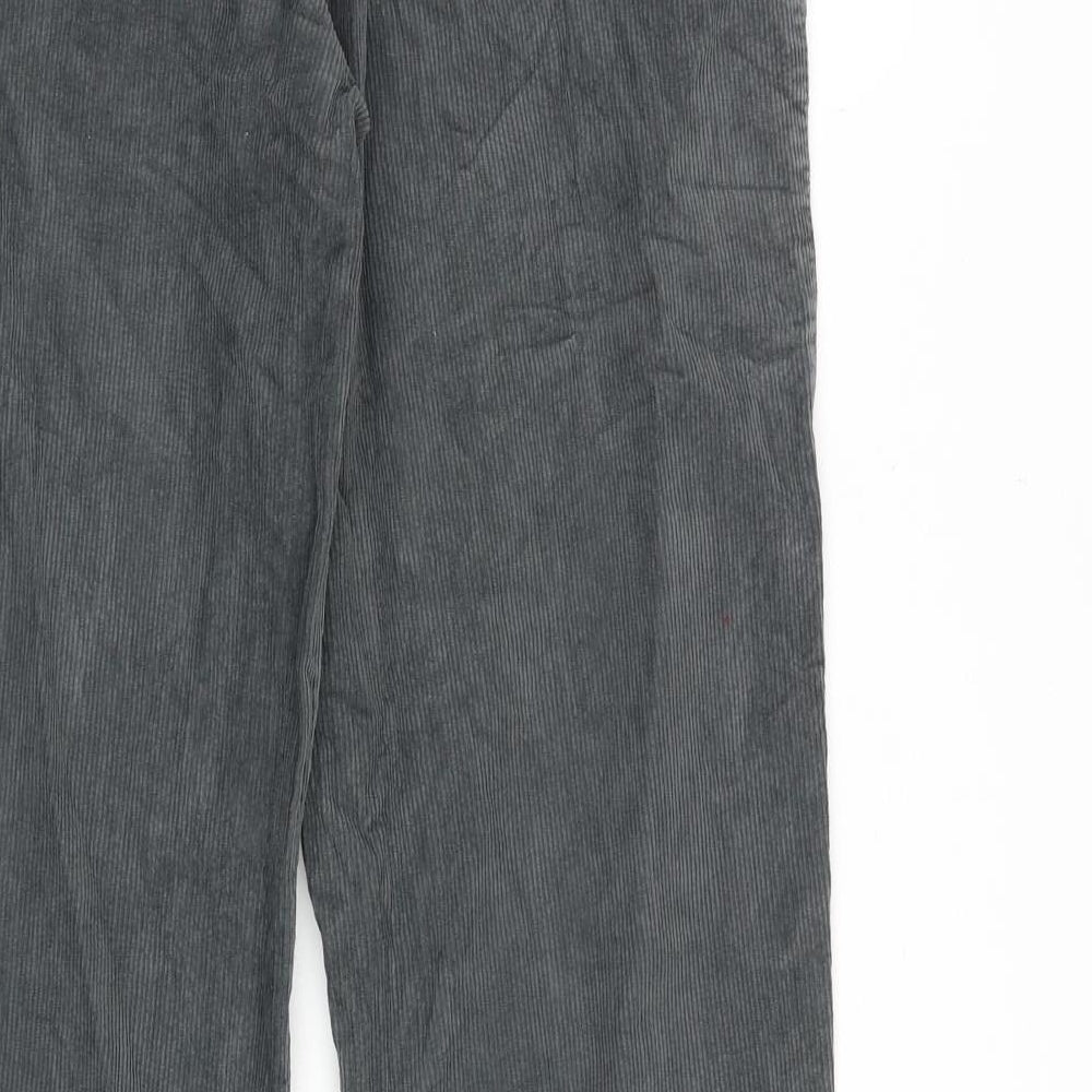 Preworn Mens Grey Cotton Trousers Size 30 in Regular Zip