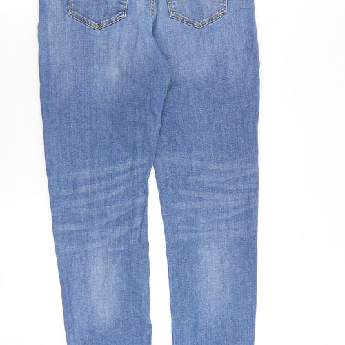 River Island Mens Blue Cotton Skinny Jeans Size 28 in Regular Zip