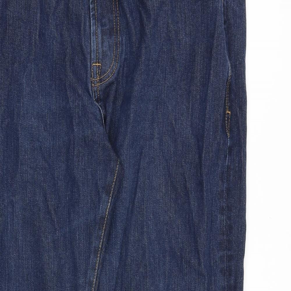 MANTARAY PRODUCTS Mens Blue Cotton Straight Jeans Size 38 in Regular Zip