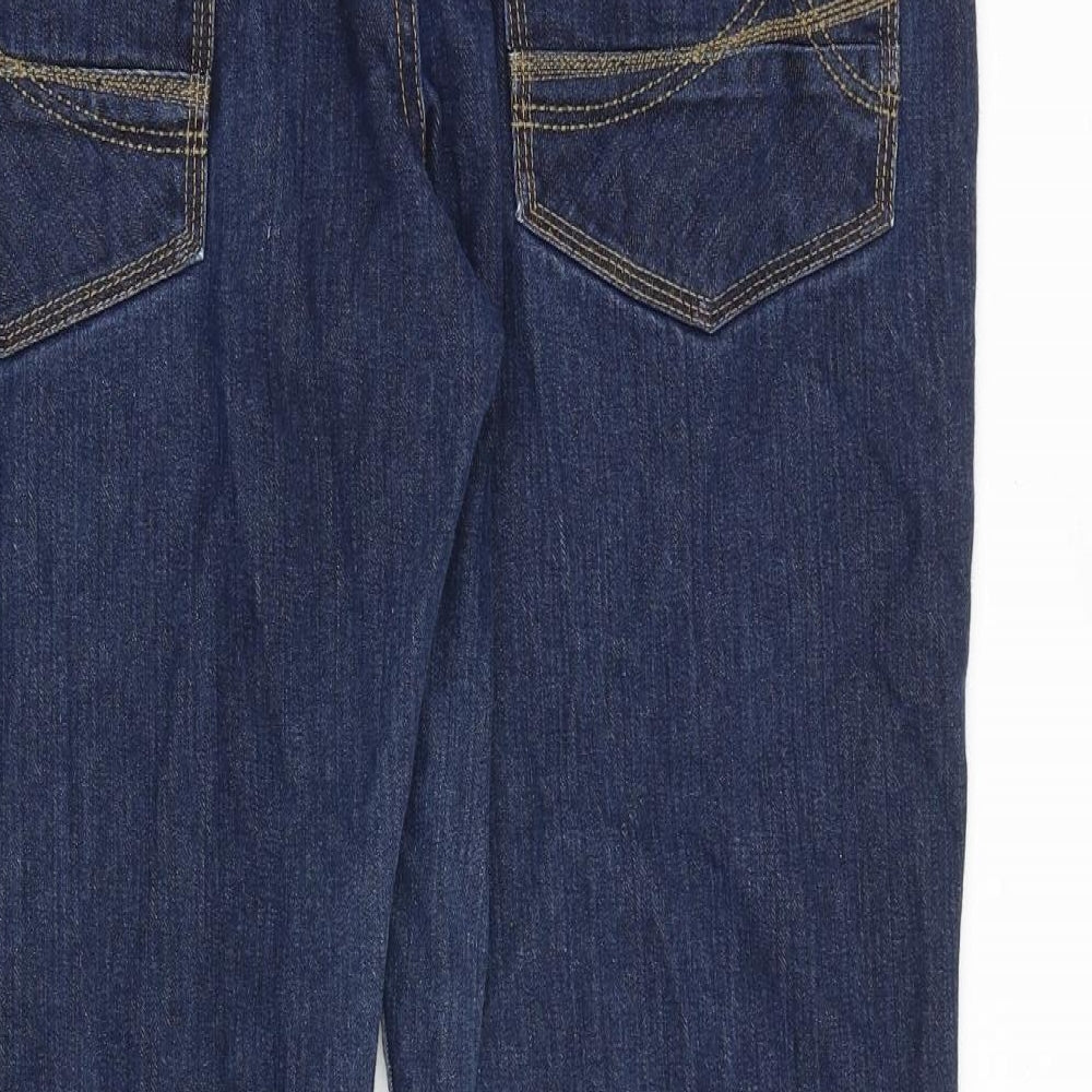 MANTARAY PRODUCTS Mens Blue Cotton Straight Jeans Size 38 in Regular Zip