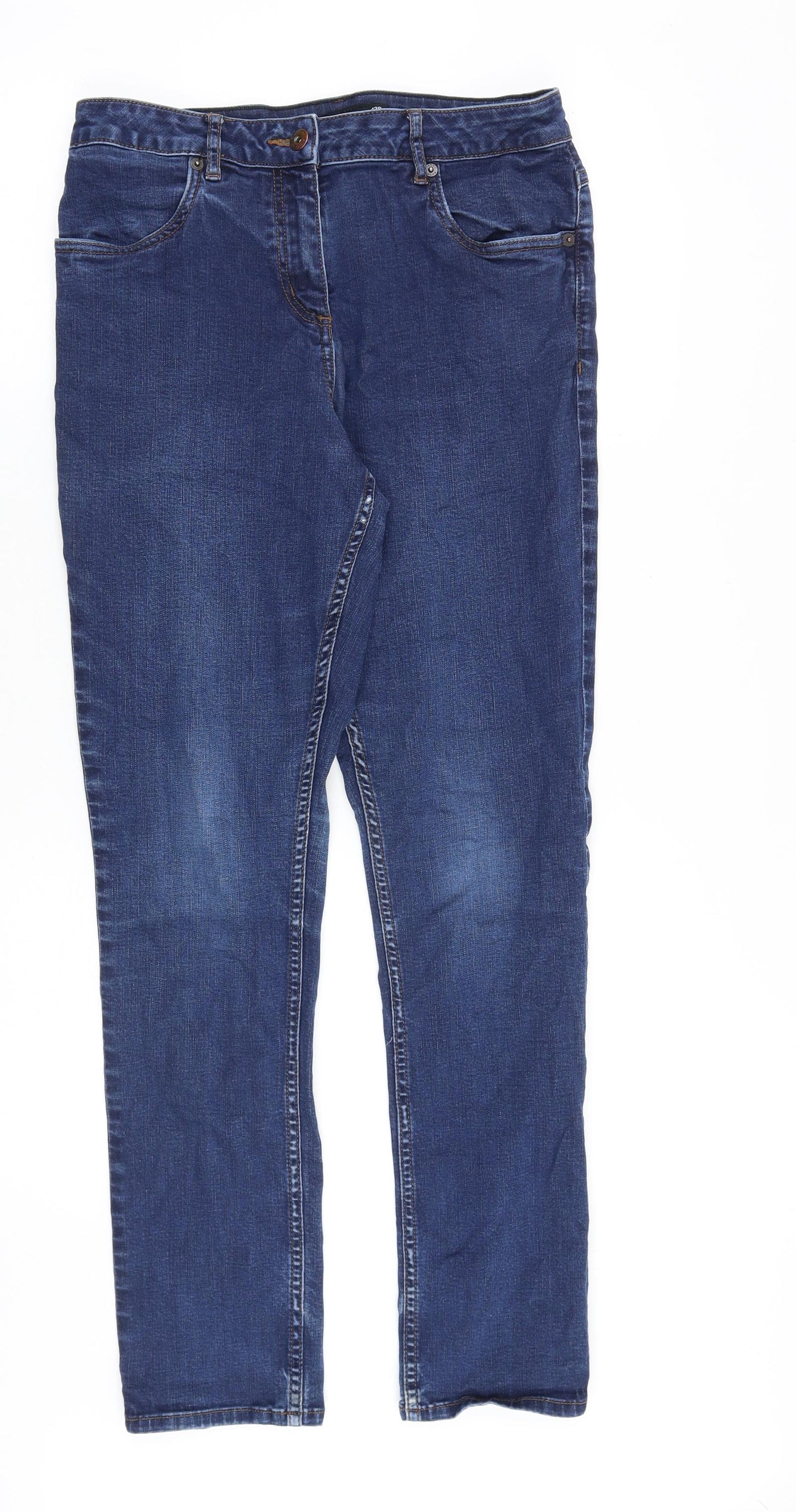 Rohan Womens Blue Cotton Skinny Jeans Size 12 Regular Zip