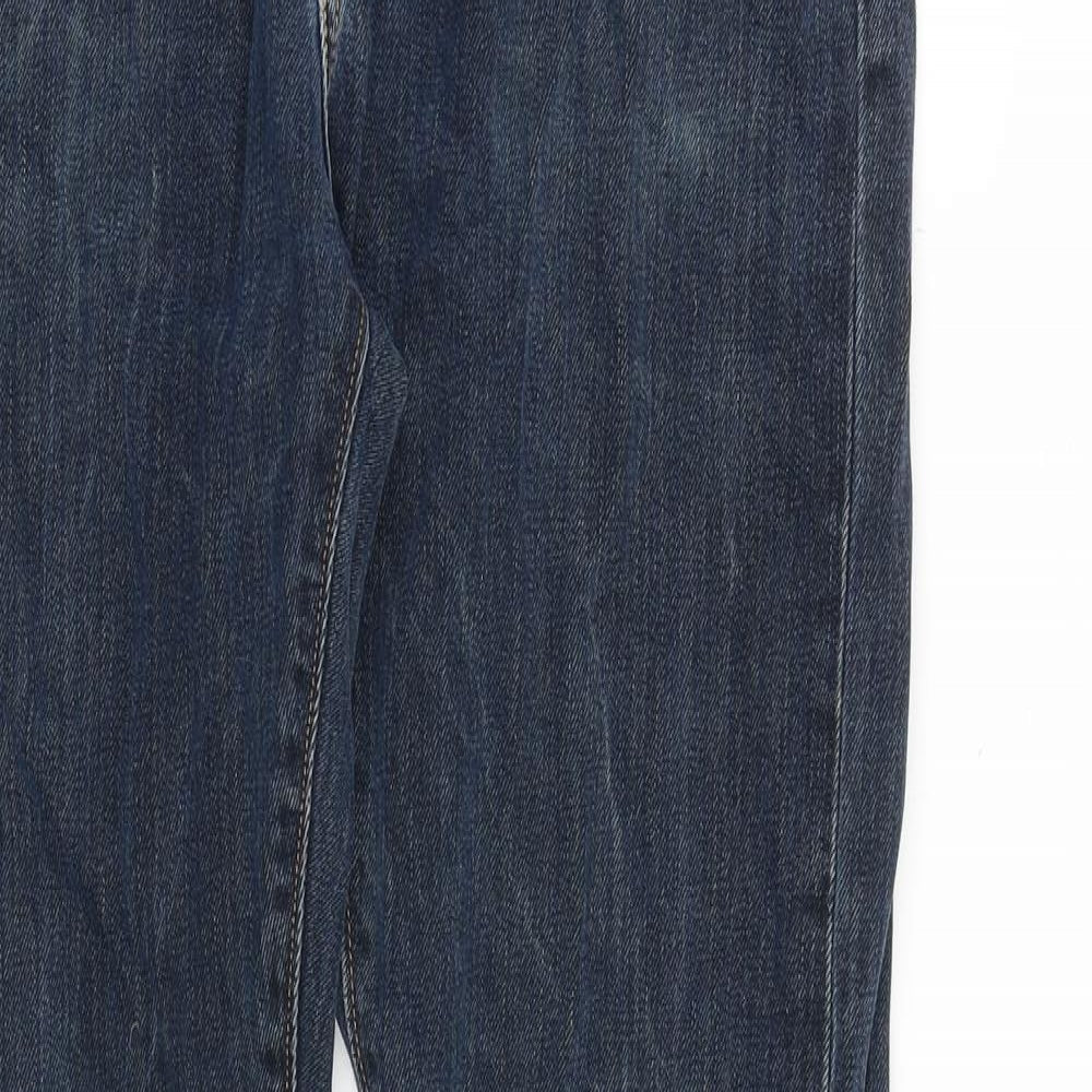 Levi's Mens Blue Cotton Straight Jeans Size 34 in Regular Zip - Distressed Hems