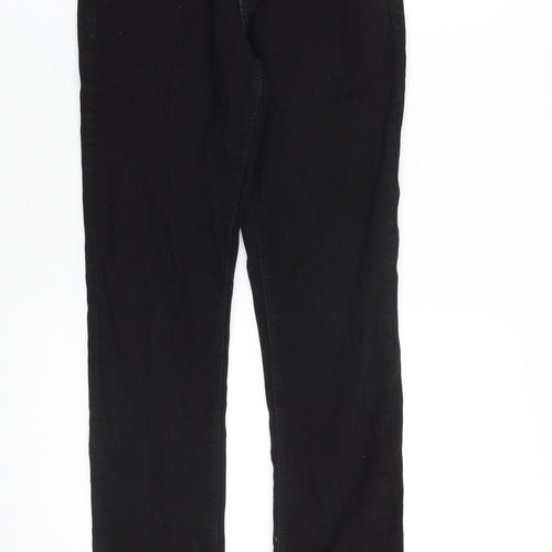 NEXT Girls Black Cotton Straight Jeans Size 11 Years Slim Zip
