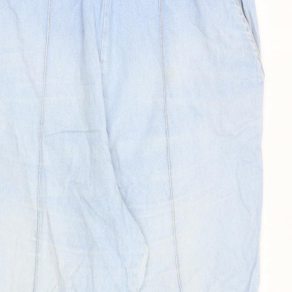 Marks and Spencer Womens Blue Cotton Straight Jeans Size 20 Regular