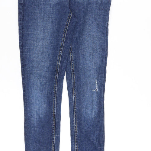 Denim & Co. Womens Blue Cotton Skinny Jeans Size 8 Slim Zip