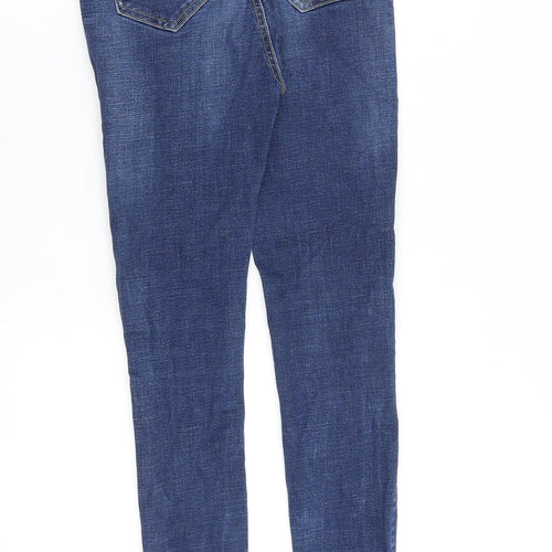 Denim & Co. Womens Blue Cotton Skinny Jeans Size 8 Slim Zip