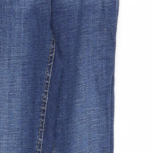 Denim & Co. Womens Blue Cotton Skinny Jeans Size 8 Slim Zip